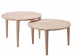 Table basse scandinave Orbit round Wood. 3 Ø, 3 hauteurs