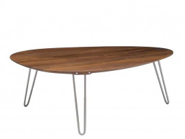 Table basse scandinave triangulaire Shark AK 1860, Massif ou Corian