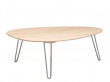 Table basse scandinave triangulaire Shark AK 1860, Massif ou Corian