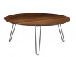 Shark round coffee table AK 1850. Ø 70 cm ou 100 cm,solid wood or Coribn