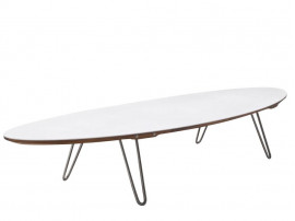 Shark oval coffee table AK 1880, solid wood or Corian