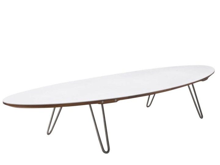 Shark oval coffee table AK 1880, solid wood or Corian