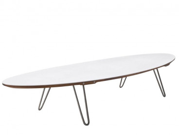 Shark oval coffee table AK 1880, solid wood or Corian