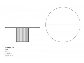 Palais Royal dining table, Ø 130 cm ou 150 cm