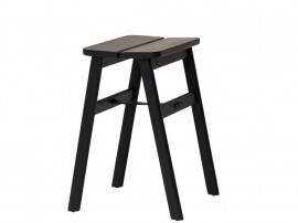 Angle Stool, Black-stained Oak