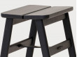 Angle Stool, Black-stained Oak