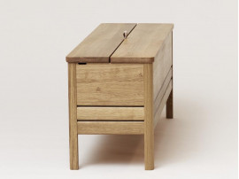 A Line Storage Bench, Oak