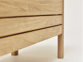 A Line Storage Bench, Oak