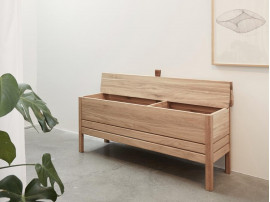 A Line Storage Bench, Oak