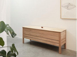 A Line Storage Bench, Oak