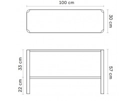 Leaf Shelf 1x2, Oak