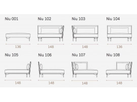 Scandinavian modular sofa model Niu. 