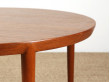 Table basse scandinave ronde teck