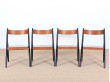 Suite de 4 chaises scandinaves en teck