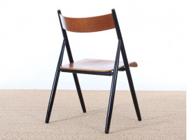 Mid modern Finnish set of 4 Scandinavian teak chairs