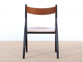 Mid modern Finnish set of 4 Scandinavian teak chairs