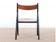 Mid modern Finnish set of 4 Scandinavian teak chairs