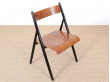 Mid modern Finnish set of 4 Scandinavian teak chairs