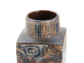 Scandinavian stoneware.Square vasa Baca, Royal Copenhagen. 