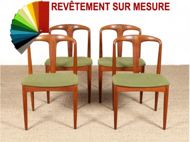 Set of 4 Scandinavian teak chairs model Juliane.