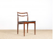 Set of four Scandinavian chairs in Rio rosewood