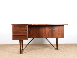 Bureau autonome scandinave en palissandre de Rio.