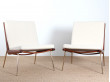Pair of Scandinavian teak easy chairs Model Boomerang.  