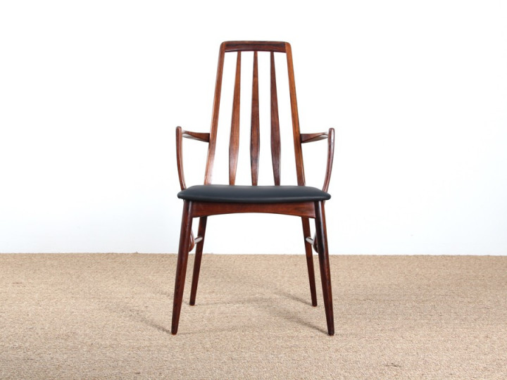 Fauteuil scandinave en palissandre. Modèle Eva. 