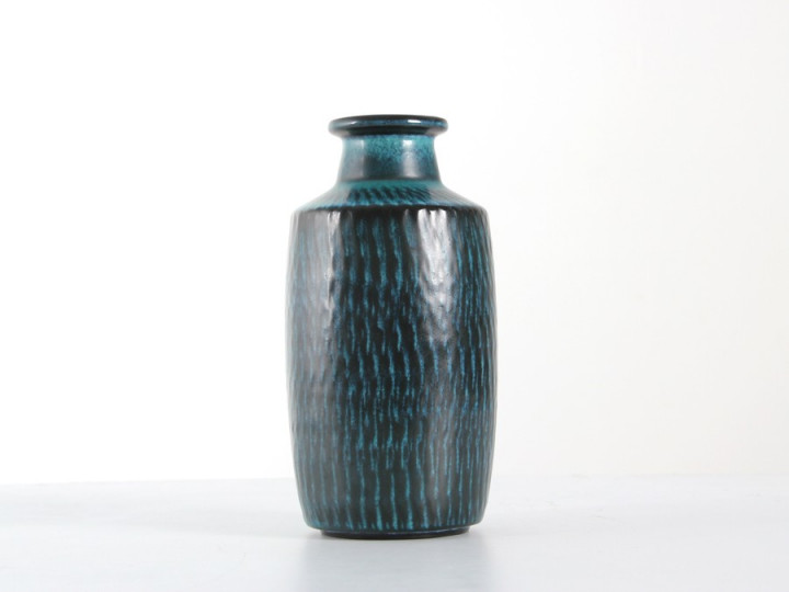 Scandinavian ceramics. Turquoise vase. 