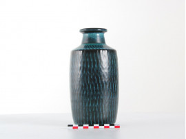 Scandinavian ceramics. Turquoise vase. 