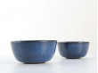 Scandinavian ceramics. Set of 2 blue bowls.