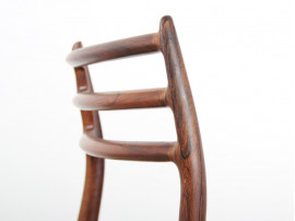 Série de 4 chaises scandinaves en palissandre. Modèle 78. 