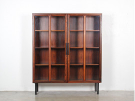 Rio rosewood glazed bookcase