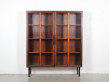 Rio rosewood glazed bookcase