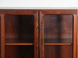 Rio rosewood glazed bookcase