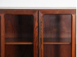 Rio rosewood glazed bookcase