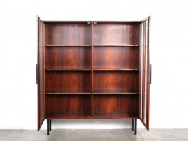 Rio rosewood glazed bookcase