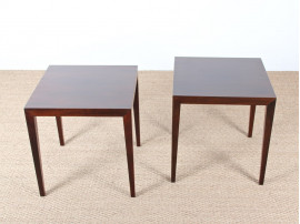 Pair of rosewood side tables