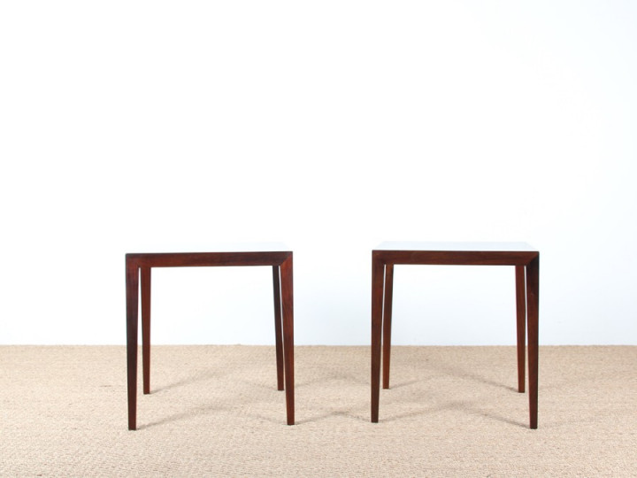 Pair of rosewood side tables