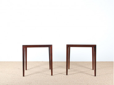 Pair of rosewood side tables
