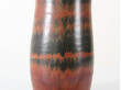 Scandinavian ceramic vase in black and brick colour