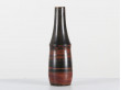 Scandinavian ceramic vase in black and brick colour