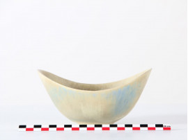 beige blue bowl
