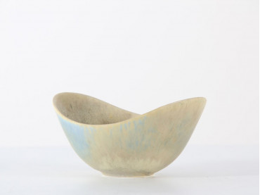 beige blue bowl