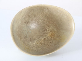 beige blue bowl