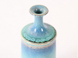 Scandinavian ceramics. Miniature turquoise vase