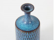 Scandinavian ceramics. Miniature turquoise and brown vase