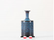 Scandinavian ceramics. Miniature turquoise and brown vase