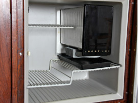 Bar with refrigerator