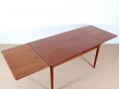 Scandinavian dining table in teak. 4/8 people